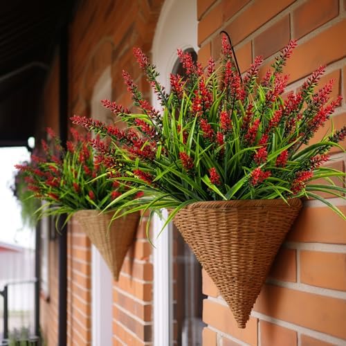Nigirior Artificial Flowers 24 Bundles UV Resistant for Outdoor Garden