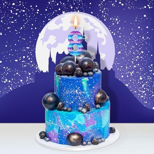Video Game Birthday Candles Number 8 for Kids Celebration
