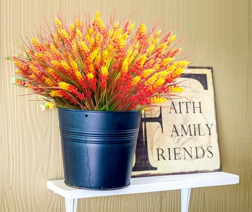 Thinktral 18 Pcs Artificial Fall Flowers UV Resistant