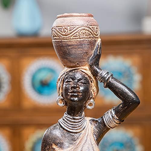 Leekung African Lady Statue Home Decor 94 Inch