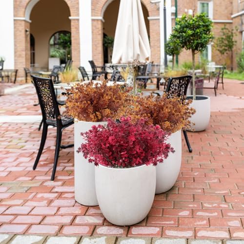 12Pcs Artificial Fall Flowers with UV Resistance