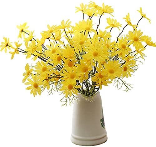 OUKEYI Artificial Daisy Flowers 12 Bundles Yellow 1