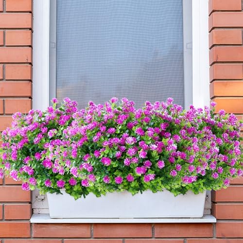 SITUMEIZI 8-Piece Artificial Flowers Set UV Resistant