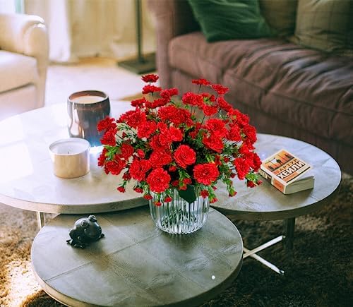 Pack of 4 Artificial Gerbera Daisy Bushes Red