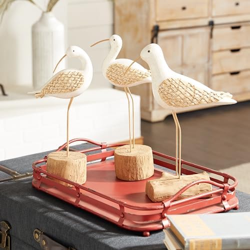 Deco 79 Polystone Bird Sculpture Home Decor Set of 3