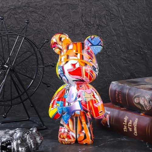 Zige Lily Bear Statue Resin Graffiti Sculpture 1