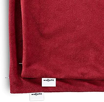 Wakefit Waterproof Terry Cotton Pillow Protector 2 Piece Maroon