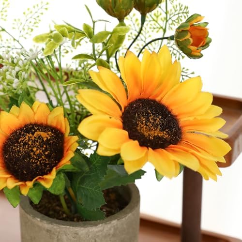 ucky Artificial Sunflower Set of 2 for Home Dcor
