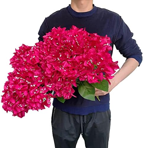 Set of 4pcs Hot Pink Artificial Bougainvillea Bushes