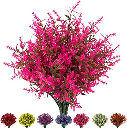 NOV FIRE Artificial Lavender Flowers 20 Bundles UV Resistant