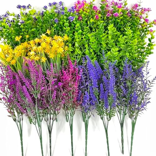 24 Bundle Artificial Flowers for Outdoor and Indoor Use