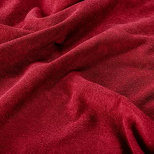 Wakefit Waterproof Terry Cotton Pillow Protector 2 Piece Maroon