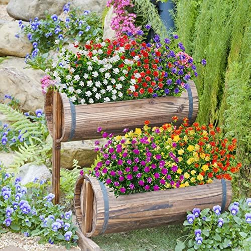 Dremisland 10 Bundles UV Resistant Artificial Flowers
