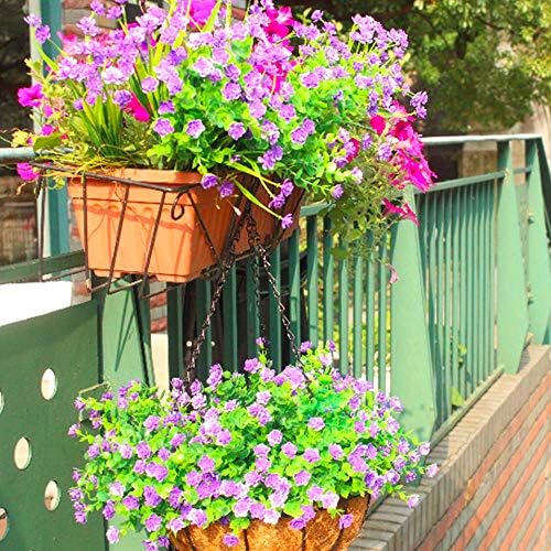 12 Pcs Artificial Flowers UV Resistant for Outdoor Wedding Bouquets