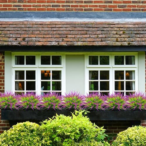 10 Bundles Fuchsia Faux Flowers for Outdoor Decor