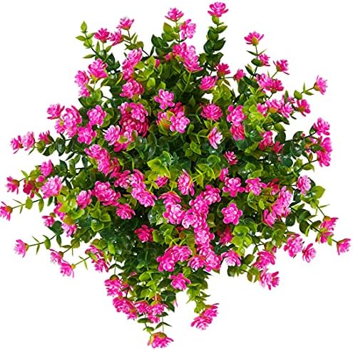 24PCS Artificial Eucalyptus Plants in Pink