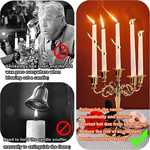 Horoper Candle Snuffer 4 Pcs Automatic Iron Snuffer Clip Kit