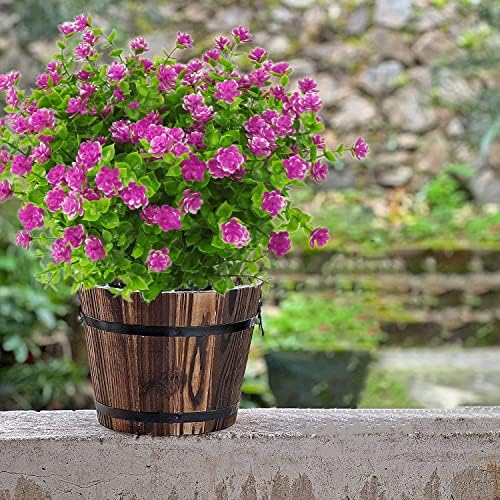 HDZWBNFY Artificial Flowers 12 Bunches UV Resistant Lilac