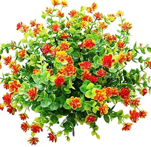 YOSICHY Artificial Flowers Outdoor Decor 6 Bundles