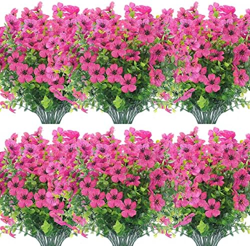 XEOLIAN 12 Bundles UV Resistant Artificial Flowers