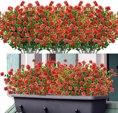 Dremisland 10 Bundles UV Resistant Artificial Flowers