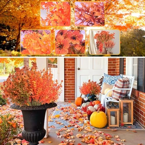 iHeartYard 12 Bundles Artificial Fall Flowers