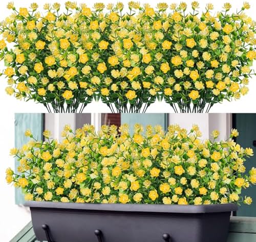 Dremisland 10 Bundles UV Resistant Artificial Boxwood Flowers
