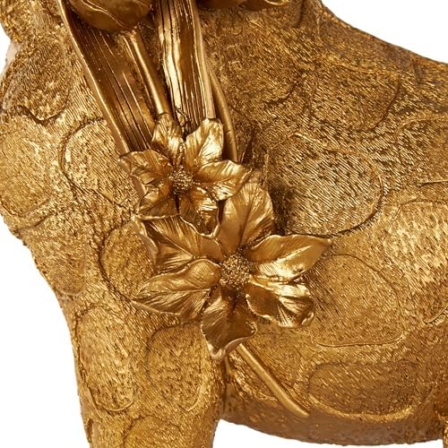 Deco 79 Resin Giraffe Statue with Gold Finish