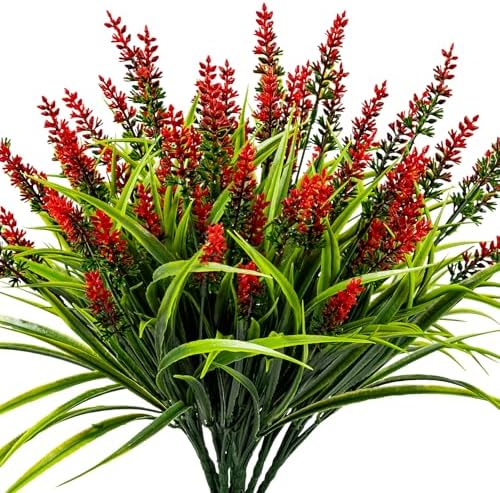Nigirior Artificial Flowers 24 Bundles UV Resistant for Outdoor Garden
