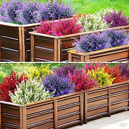 HDZWBNFY Artificial Flowers 12 Bunches UV Resistant Decor