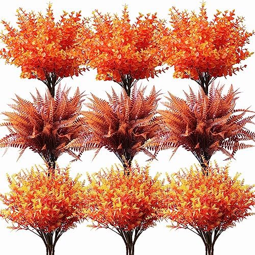 18PCS Artificial Fall Flowers for Autumn Decor