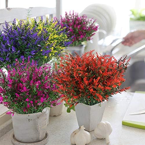 KLEMOO Artificial Lavender Flowers 6 Piece Set