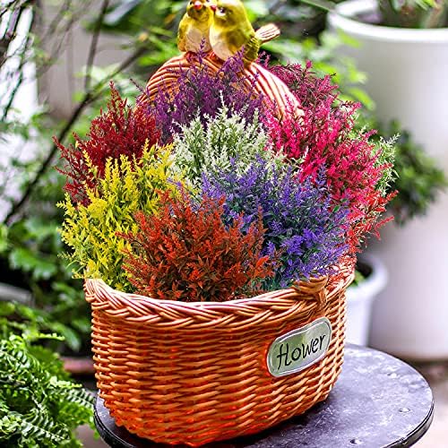 HDZWBNFY Artificial Flowers 12 Bunches UV Resistant Decor
