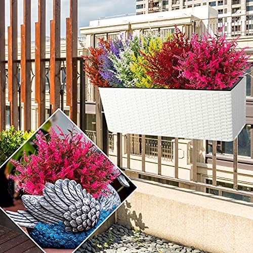 NOV FIRE Artificial Lavender Flowers 20 Bundles UV Resistant