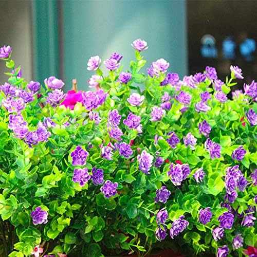 12 Pcs Artificial Flowers UV Resistant for Outdoor Wedding Bouquets
