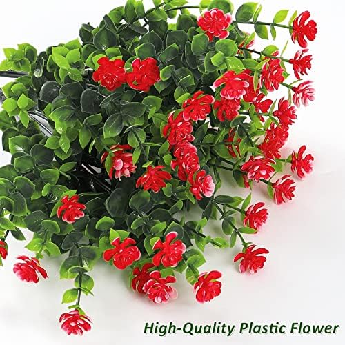Dremisland 10 Bundles UV Resistant Artificial Flowers