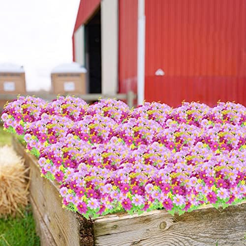 Artificial Daisy Flowers 6 Bundles Purple